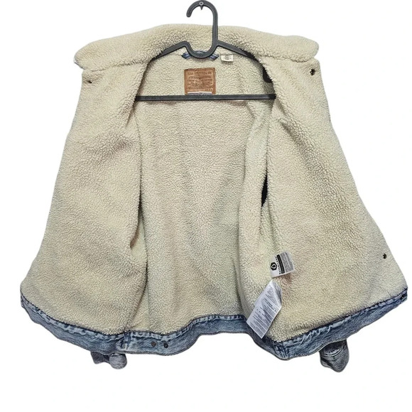 Levi’s dad Sherpa trucker denim‎ jacket size x-small - Picture 5 of 12
